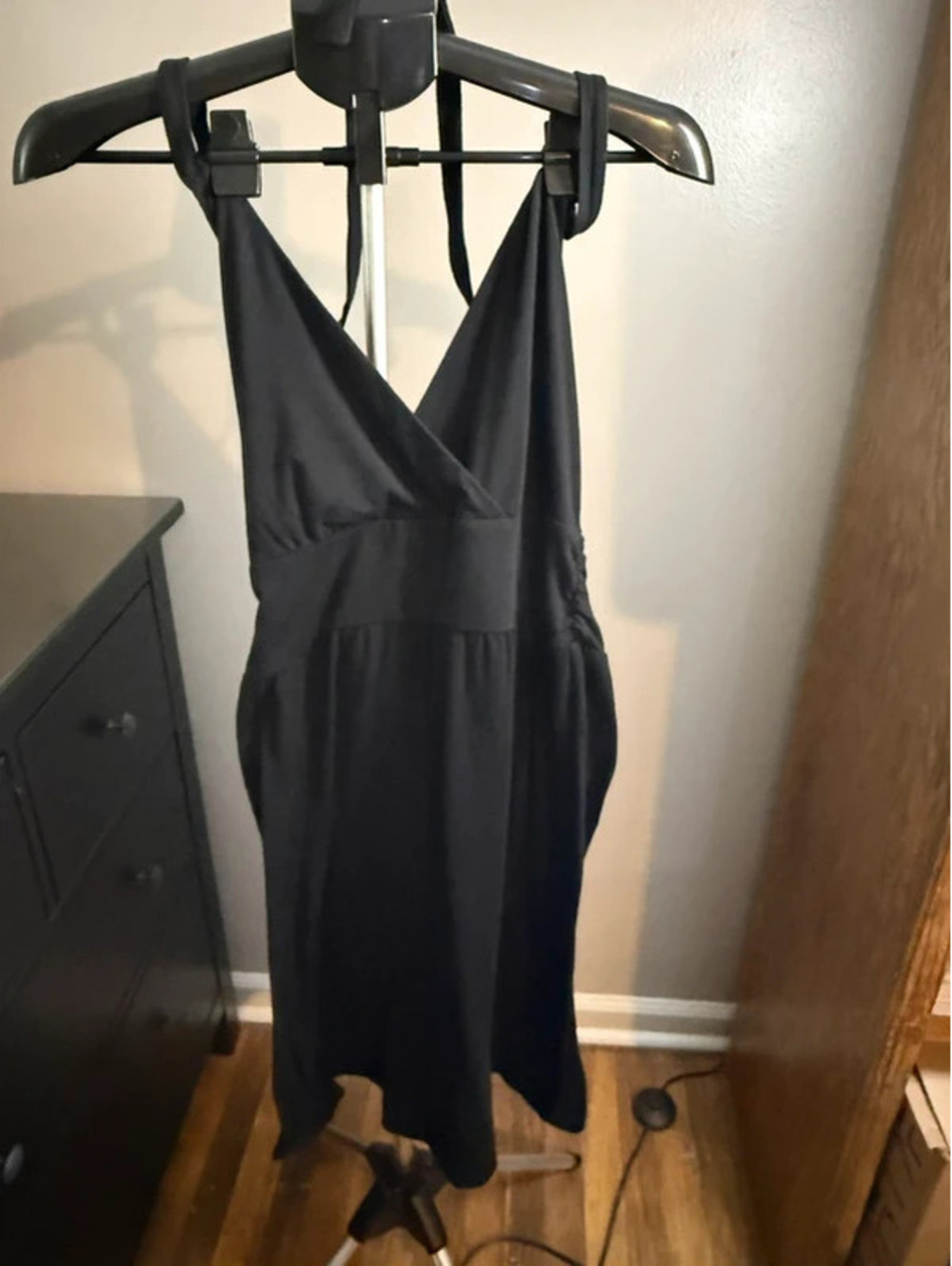 The Limited Black Halter Fit & Flare Dress Size L